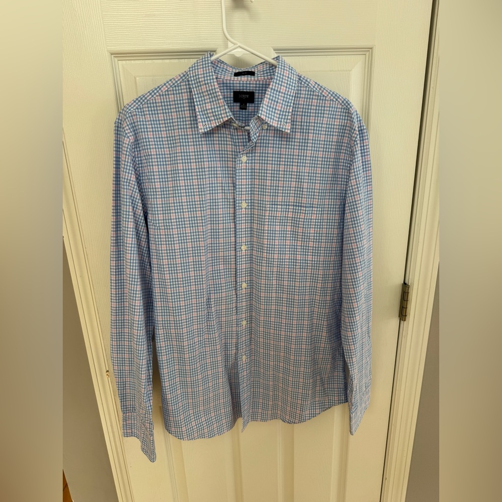 J. Crew Blue and Red Plaid Button Down Shirt